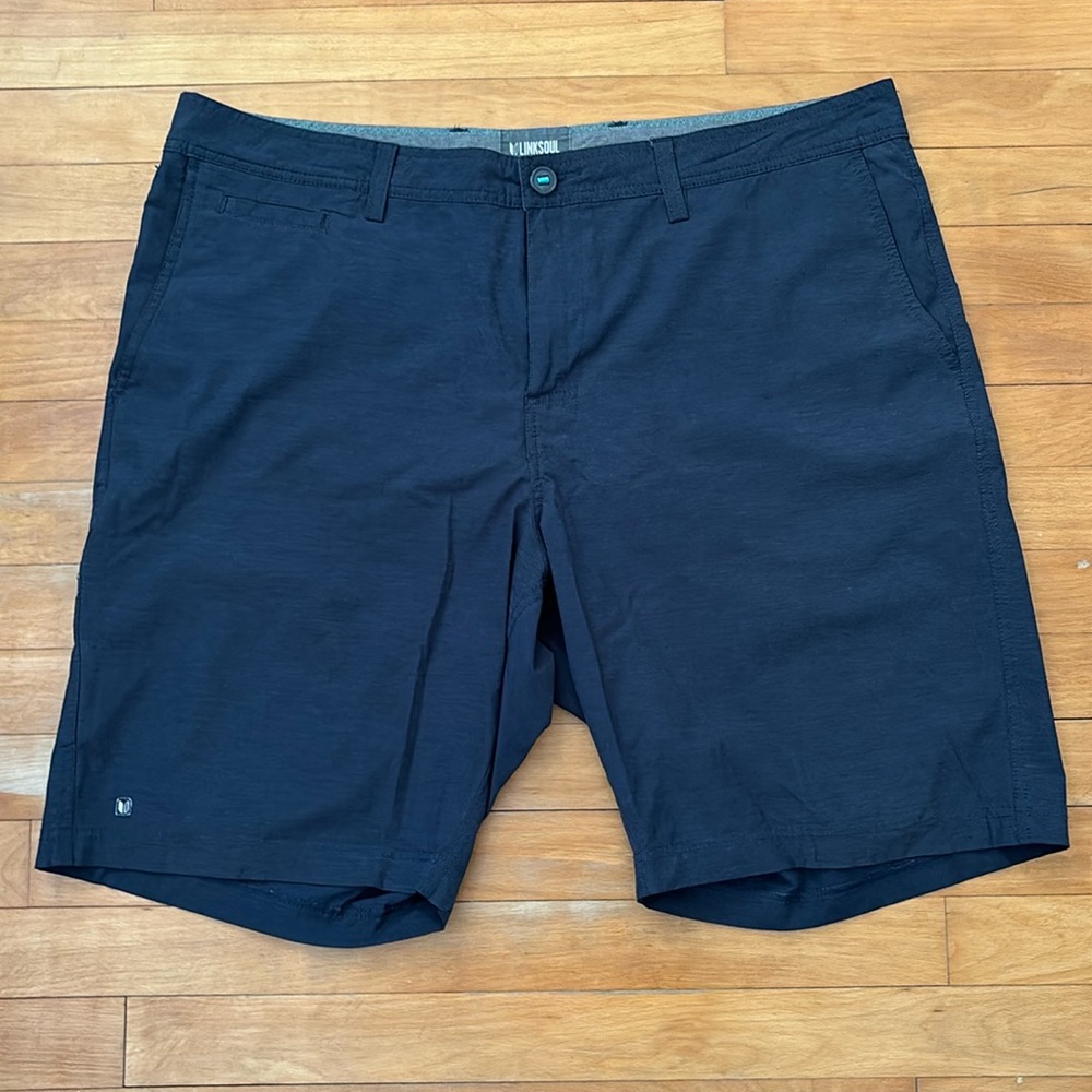 Linksoul Men’s Boardwalker Shorts, size-40, Navy